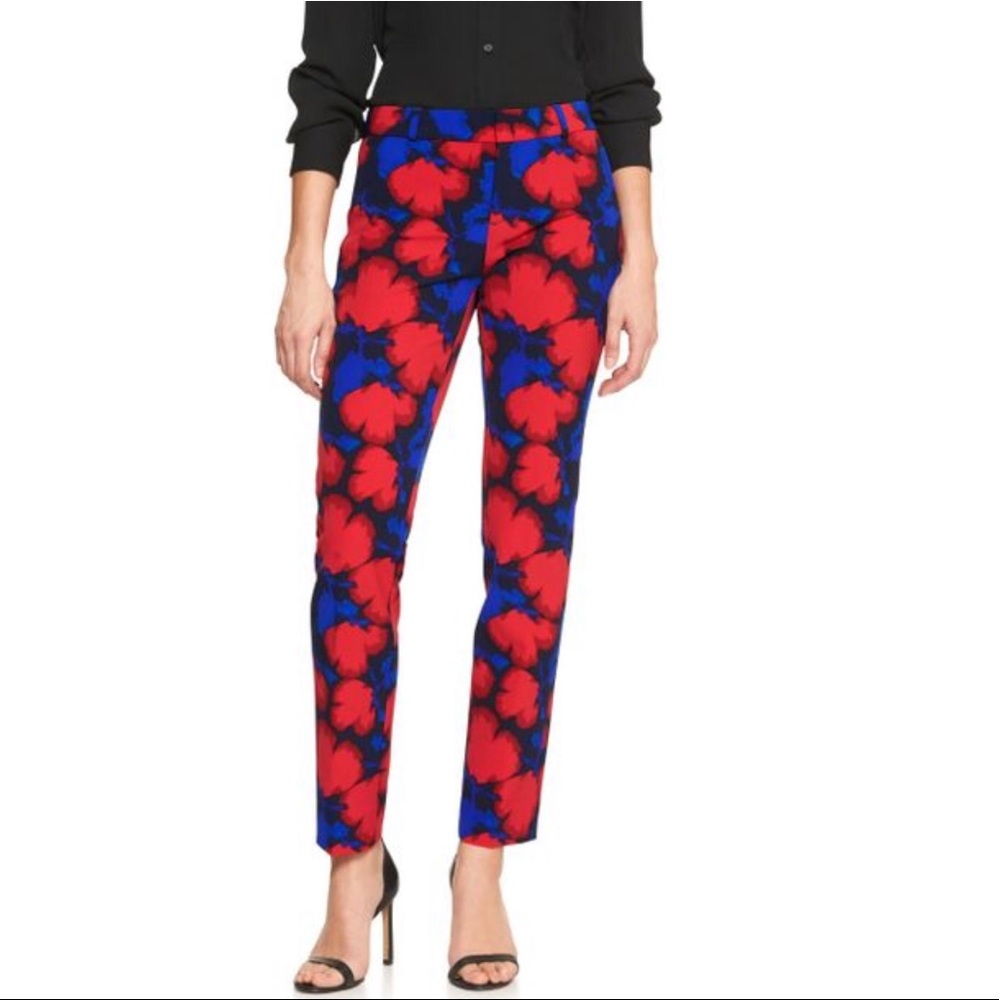 Floral Banana Republic Crop Pants